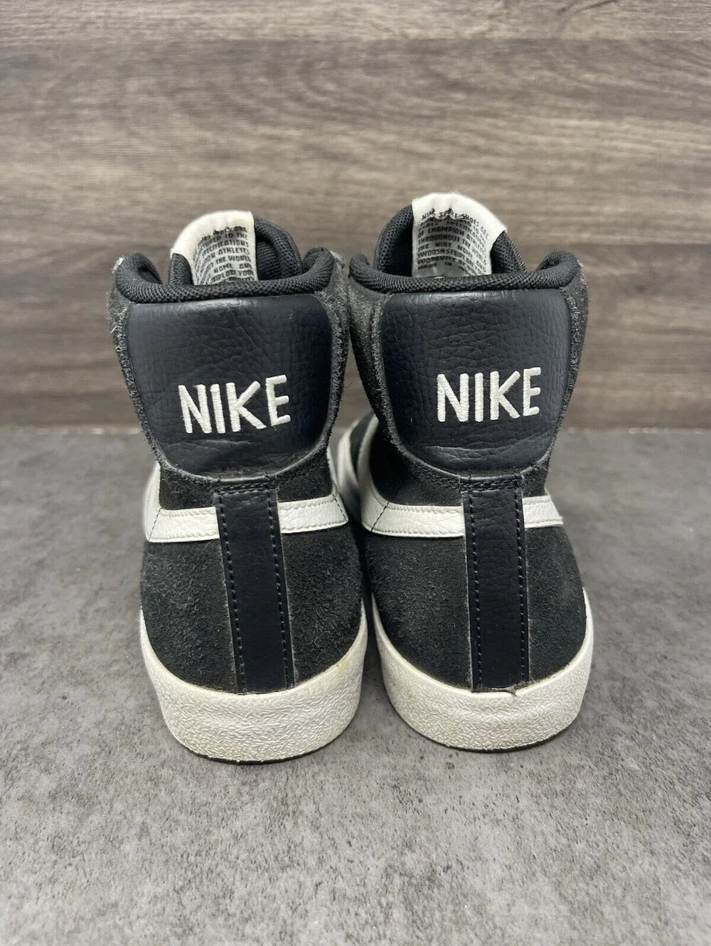 Nike Blazer Mid 77 Sneakers Kids Size 6Y GS Black Suede DD3237-002